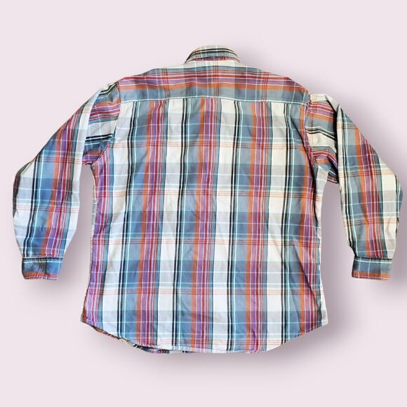 St John's Bay Plaid Shirt Perfectly Broken In Men's XL Neck 17 - 17.5 | EUC - Picture 2 of 4
